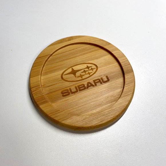 [Brand New] Subaru Bamboo Coaster for Hot and Cold Drinks - Picture 1 of 3